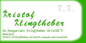 kristof klinglheber business card